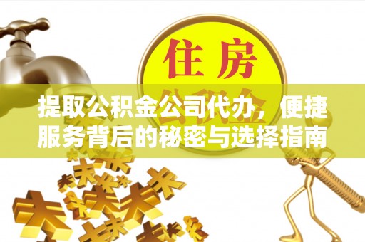 中介提取公积金公司代办，便捷服务背后的秘密与选择指南