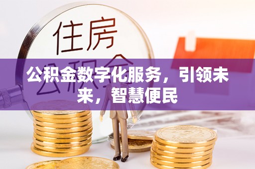 中介公积金数字化服务，引领未来，智慧便民