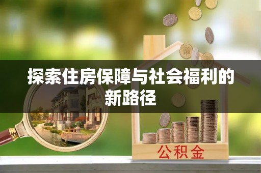 中介探索住房保障与社会福利的新路径
