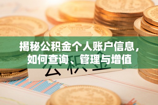 中介揭秘公积金个人账户信息，如何查询、管理与增值
