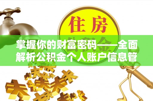中介掌握你的财富密码——全面解析公积金个人账户信息管理与优化