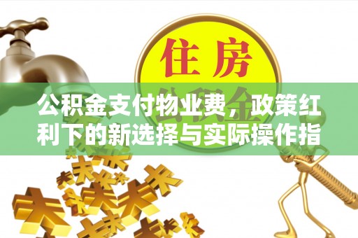 中介公积金支付物业费，政策红利下的新选择与实际操作指南