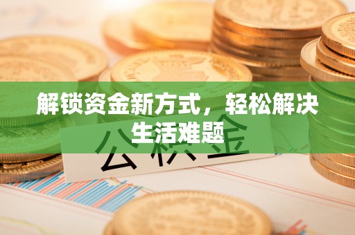 中介解锁资金新方式，轻松解决生活难题