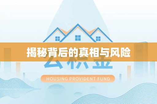 中介揭秘背后的真相与风险