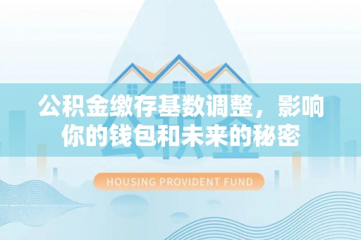 中介公积金缴存基数调整，影响你的钱包和未来的秘密