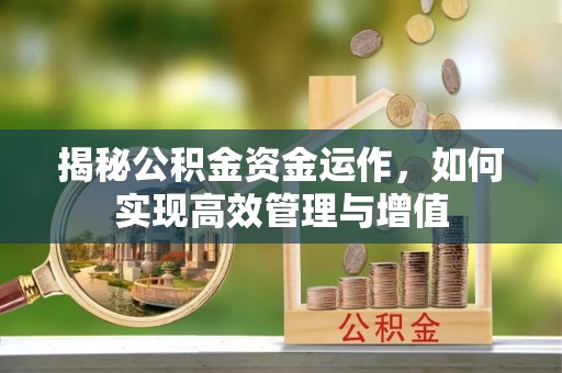 中介揭秘公积金资金运作，如何实现高效管理与增值
