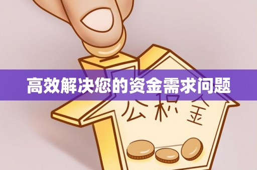 中介高效解决您的资金需求问题