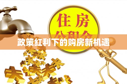 中介政策红利下的购房新机遇
